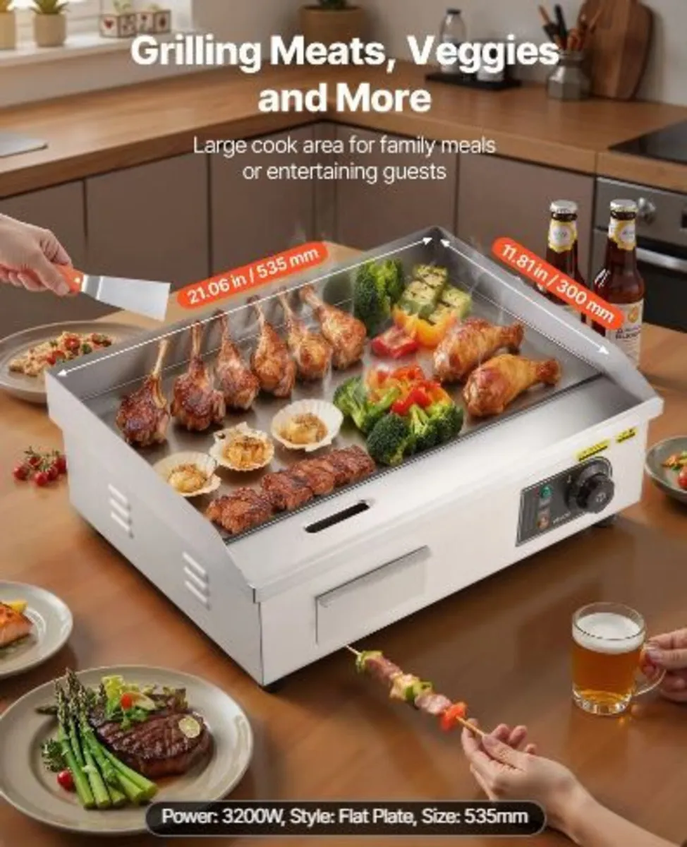Commercial Electric Grill, 535×300mm - Image 3