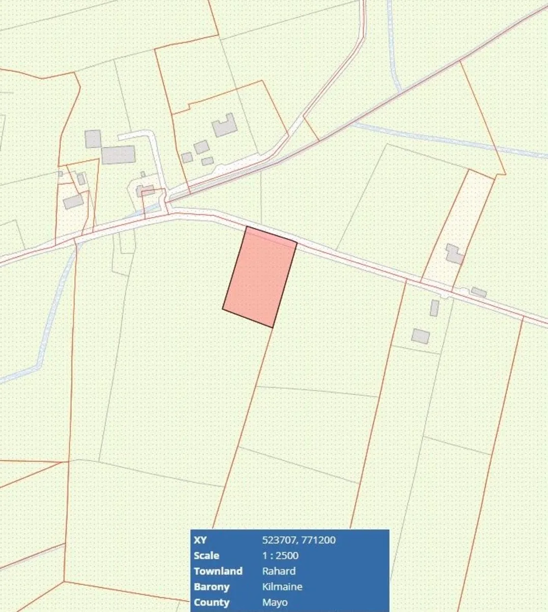 Site For Sale .9 Acres Rahard Robeen Co Mayo - Image 1