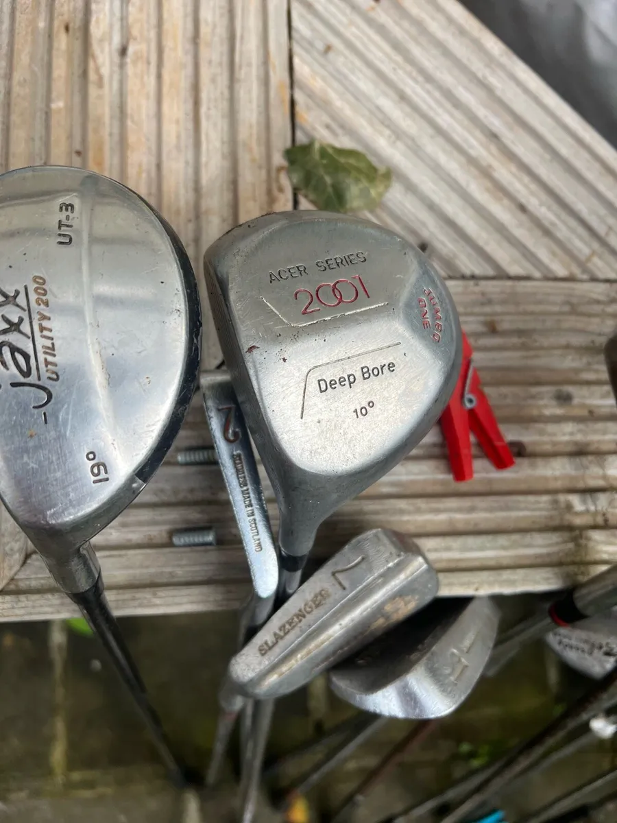Left hand vintage golf clubs - Image 2