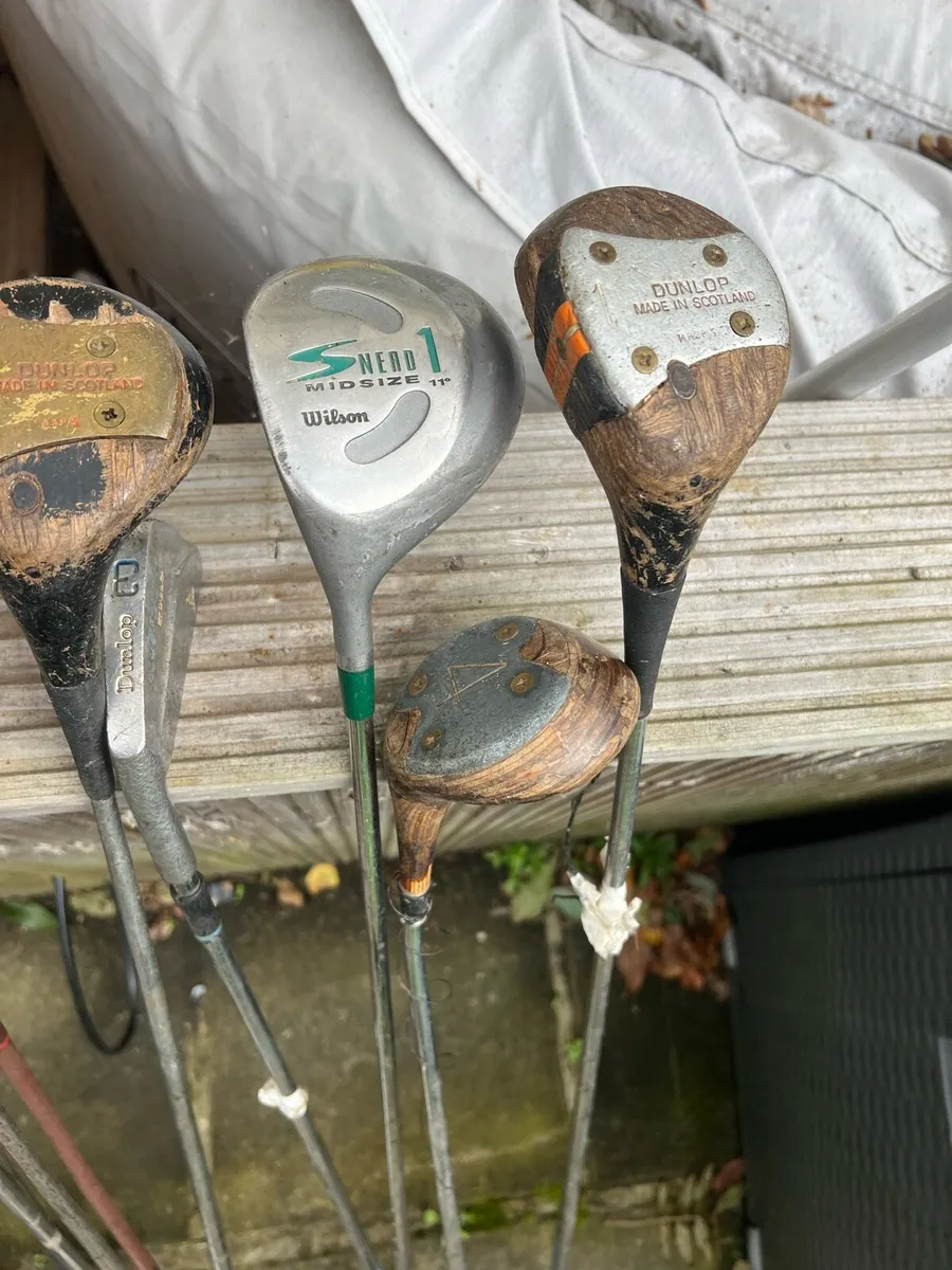 Left hand vintage golf clubs - Image 3