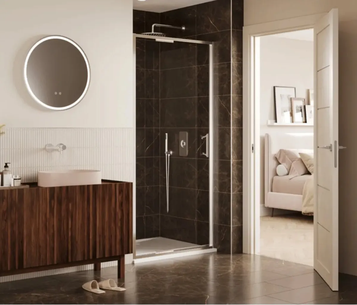 ARYSTO Sleek | Infold Shower Door | New In  Box - Image 1