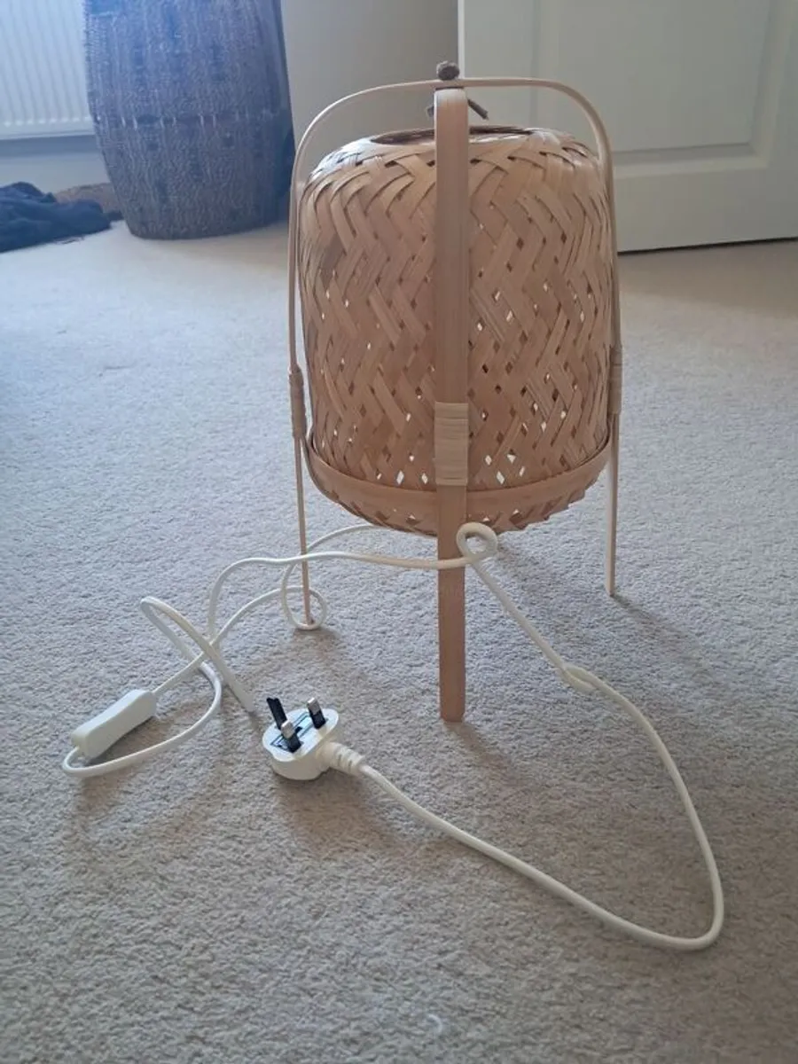 bamboo table lamp - Image 1