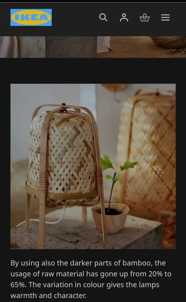 bamboo table lamp - Image 2