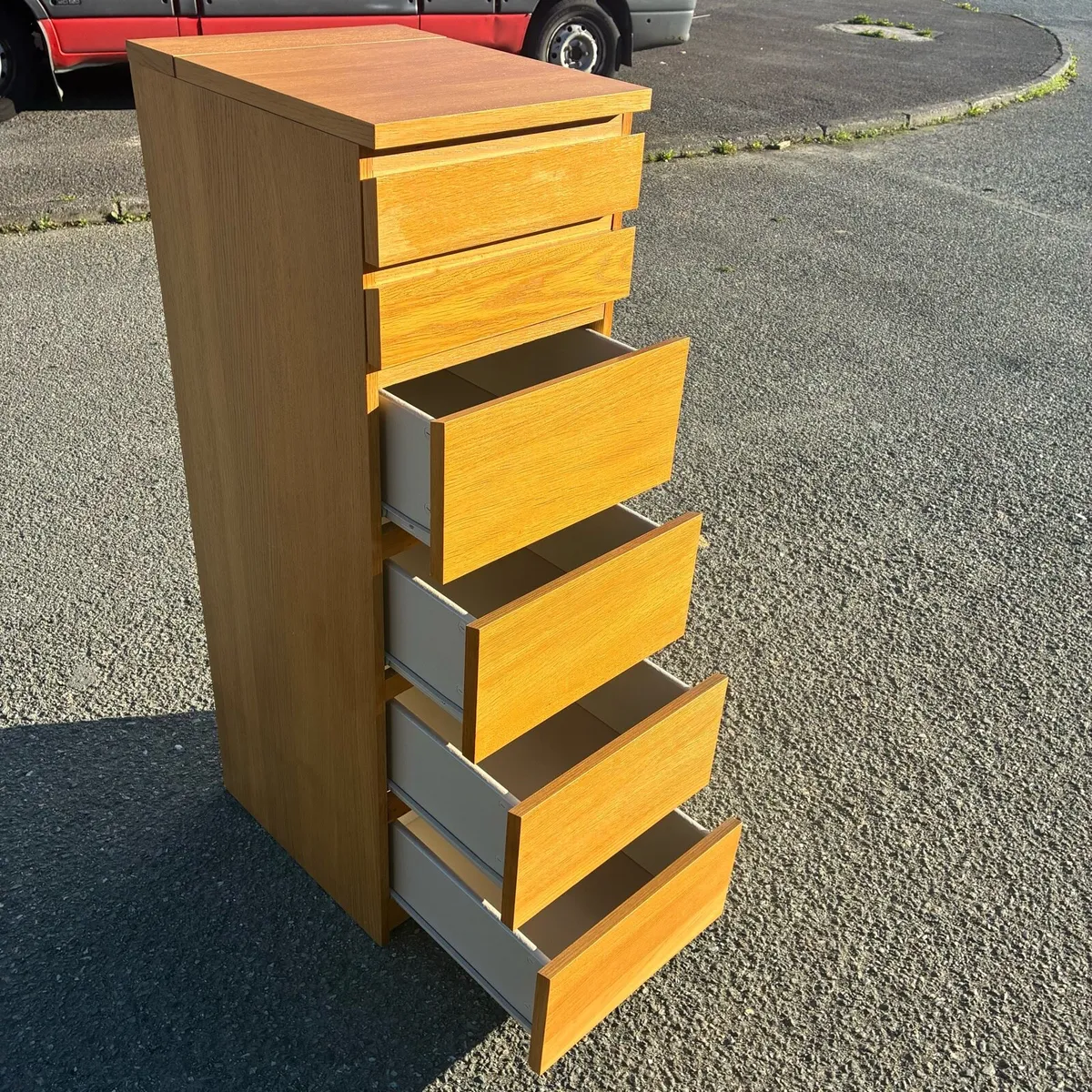 Tall boy Chest of Drawers with Mirror - Image 2