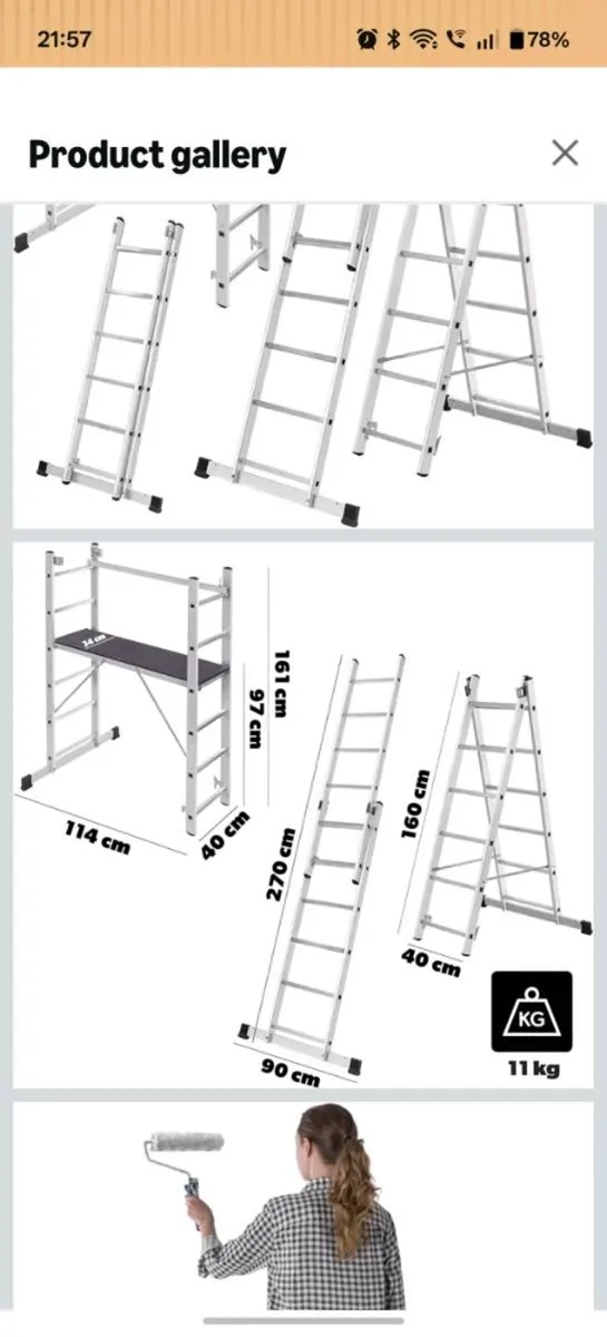 Aluminum scaffolding platform/ ladder - Image 4