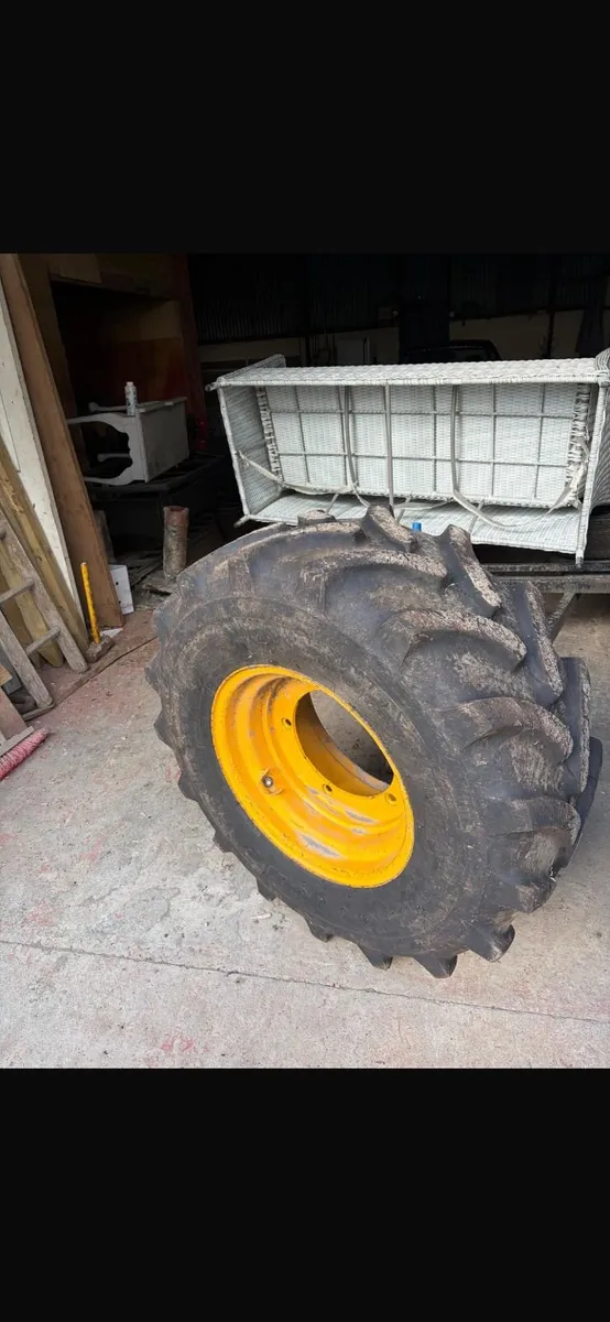JCB 3CX Front Wheels and Tyres - Image 1