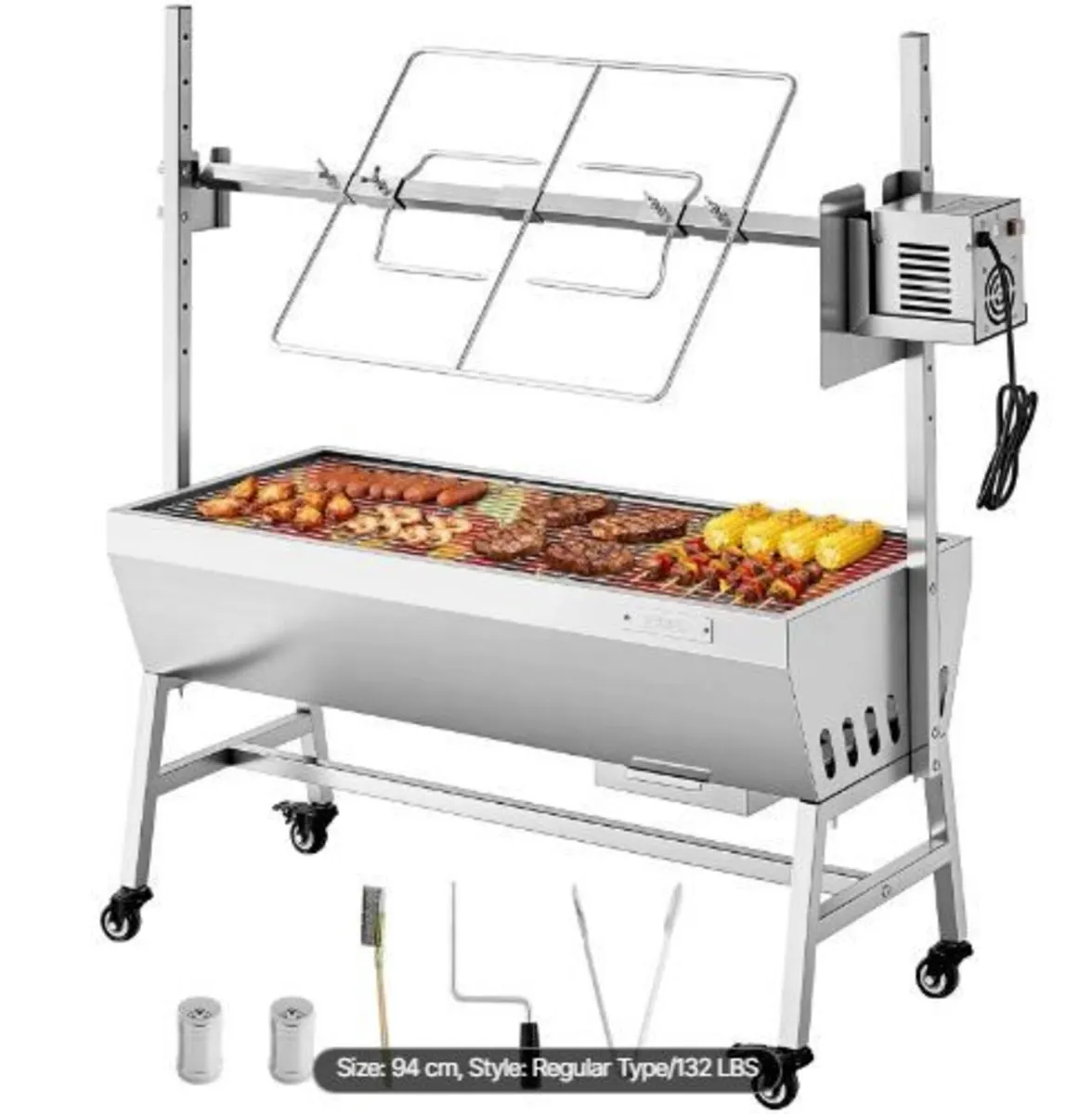 Rotisserie Grill, 38W BBQ Outdoor Pig & Lamb - Image 4
