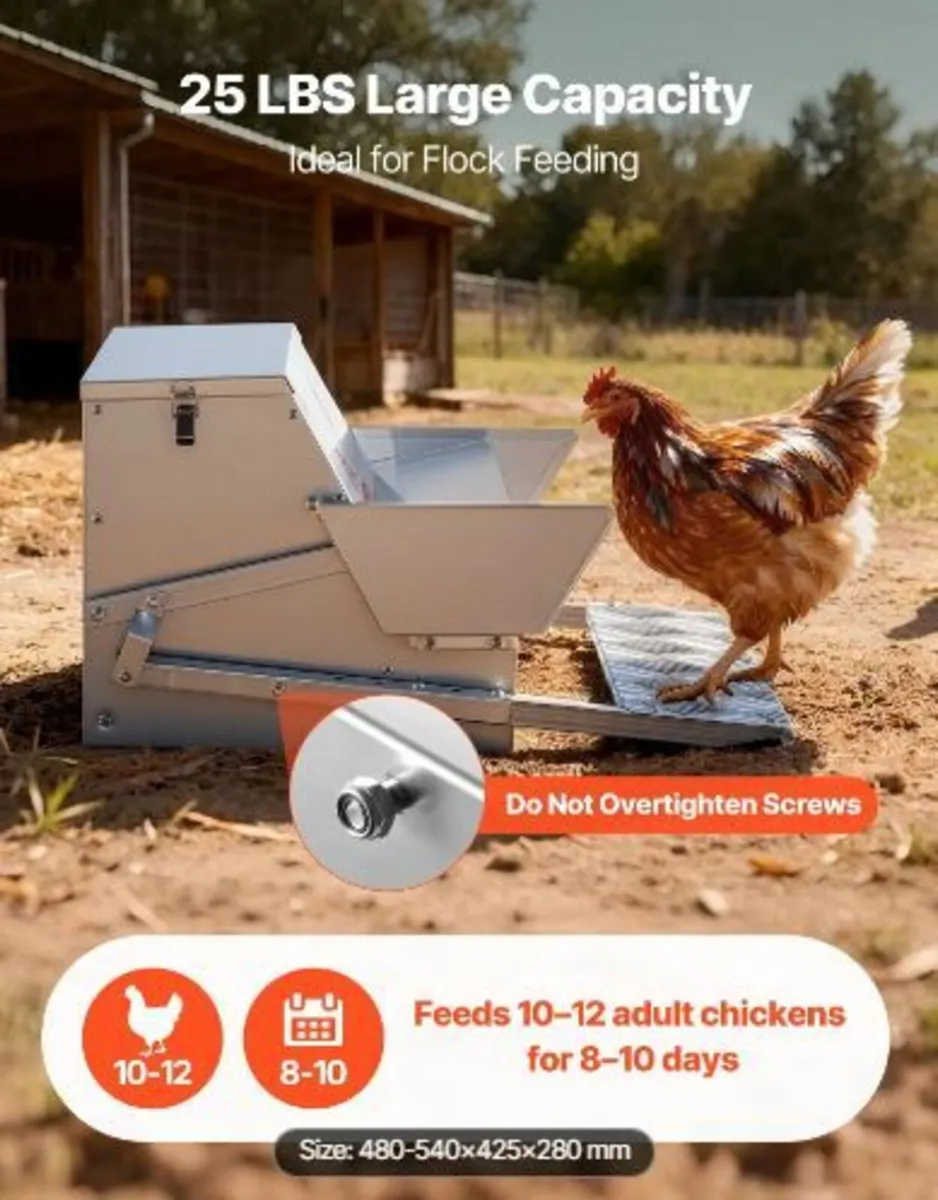 Automatic Chicken Feeder, 25 lbs Capacity - Image 4
