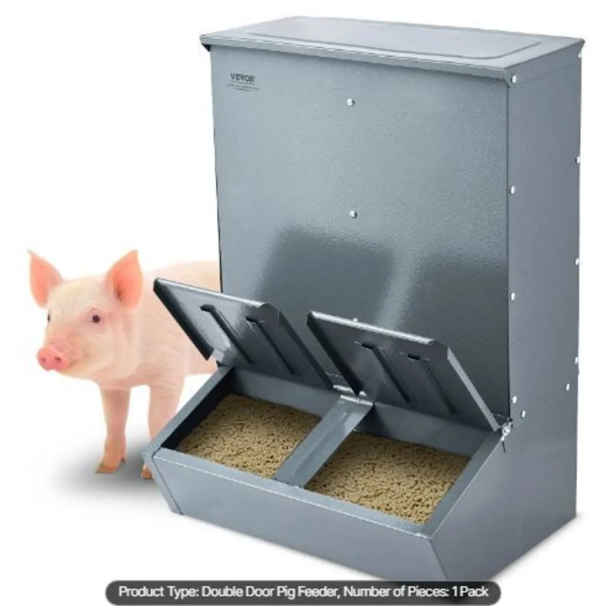 Hog Feeder, 3.7 Bushel Capacity - Image 1