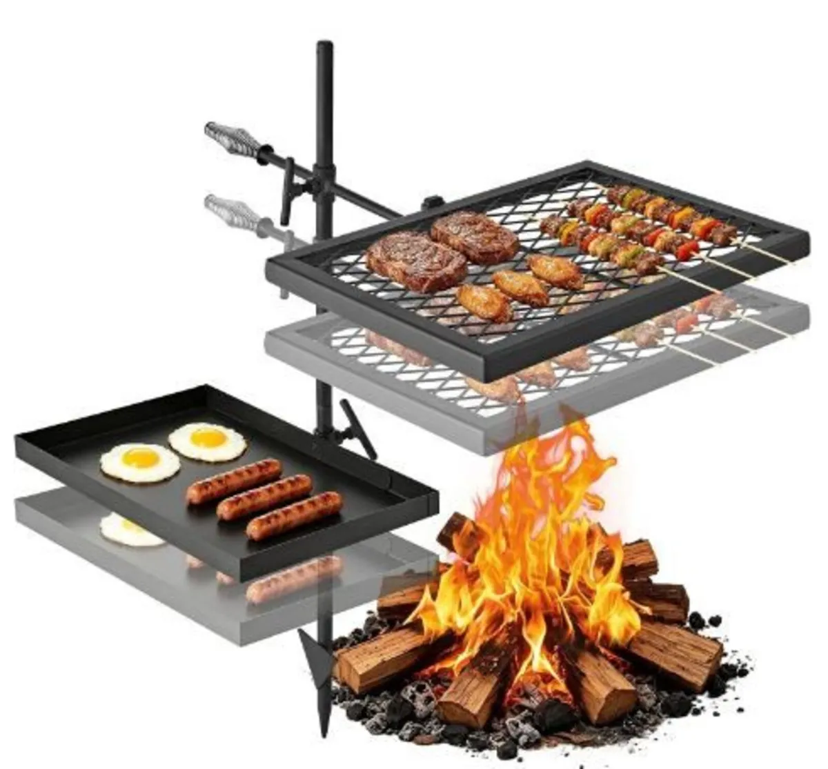 Heavy Duty Swivel Campfire Grill, - Image 1