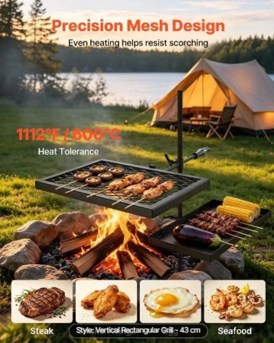 Heavy Duty Swivel Campfire Grill, - Image 4