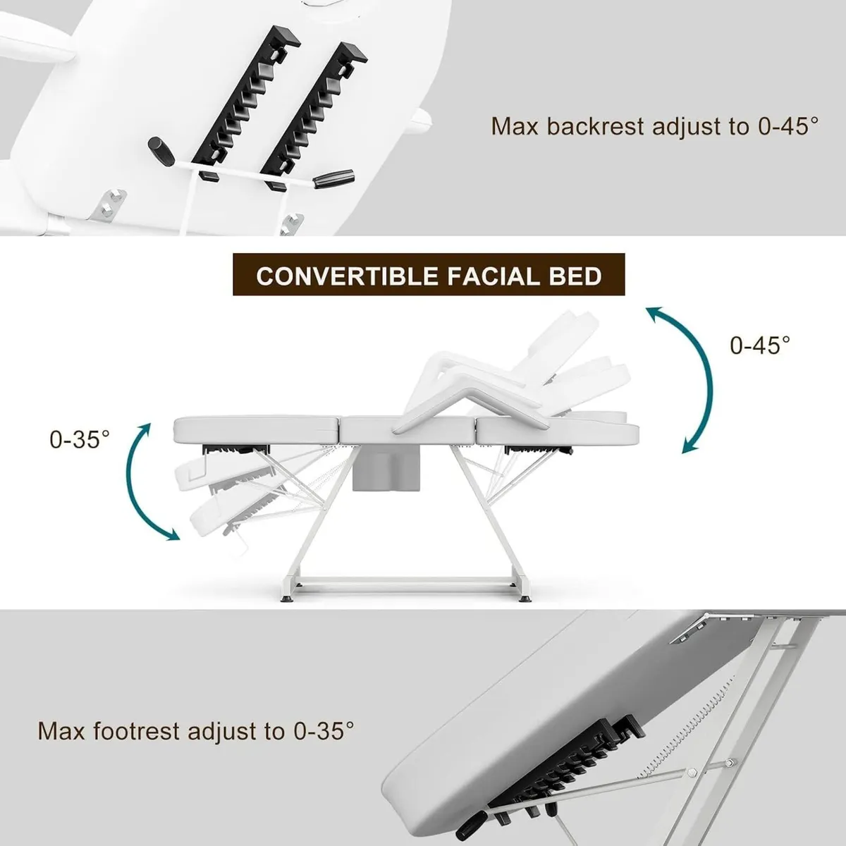 Massage Table with Hydraulic Stool and Headrest - Image 4