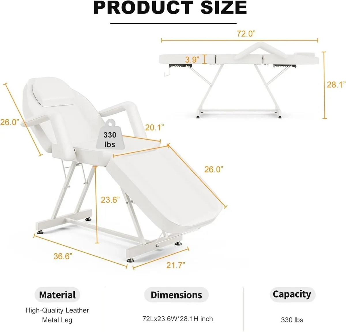 Massage Table with Hydraulic Stool and Headrest - Image 2