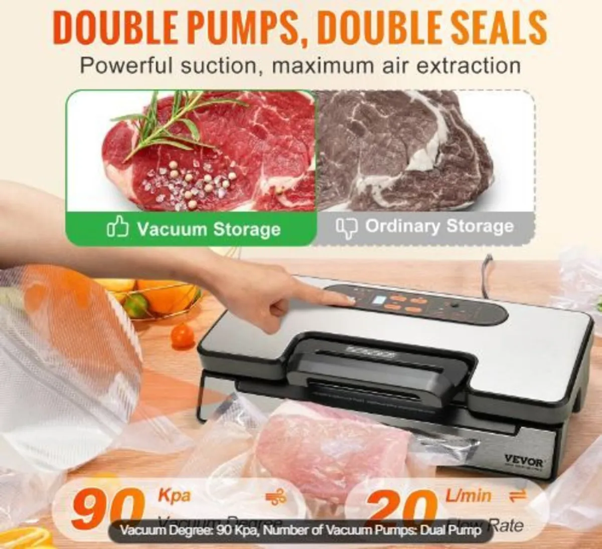 Vacuum Sealer Machine Food Preservation - Image 2