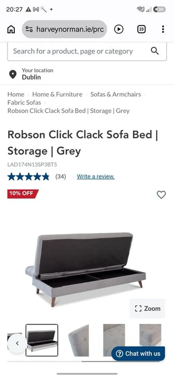 Harvey Norman Couch Bed - Image 3