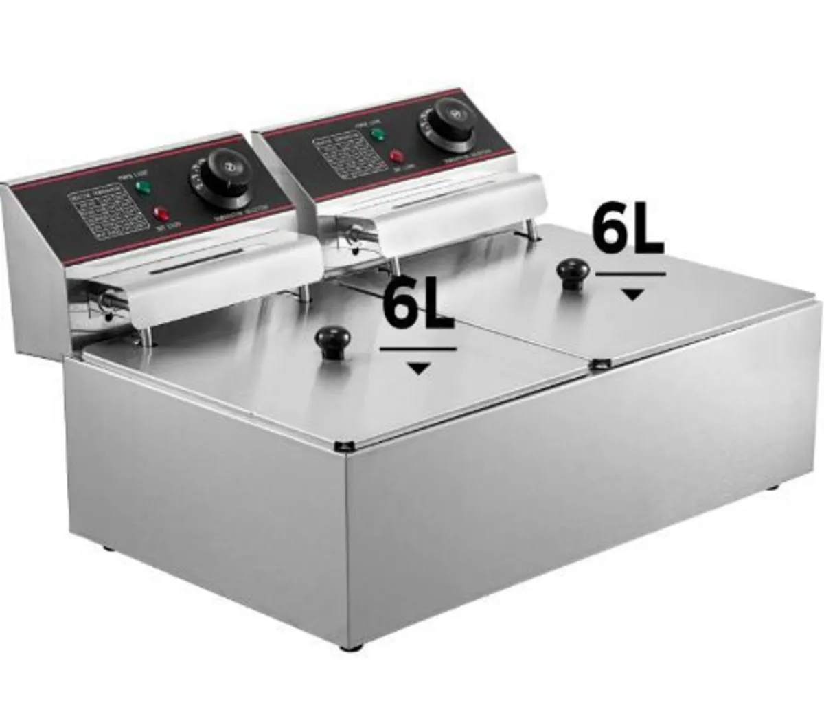 Double Deep Fat Fryer Large 5000W - Image 3