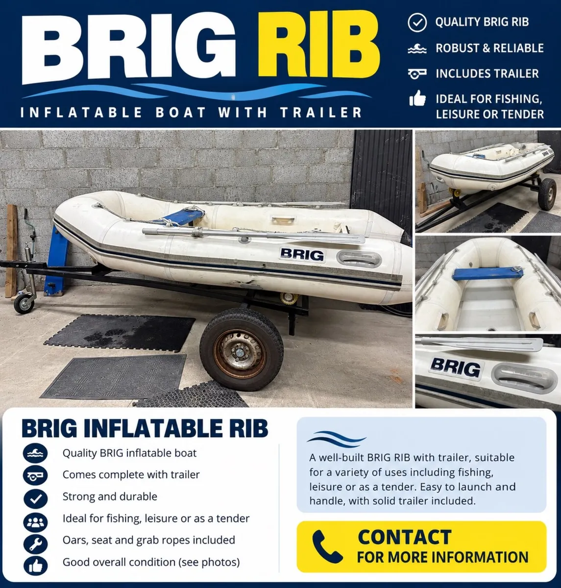 BRIG INFLATABLE RIB WITH TRAILER - Image 1
