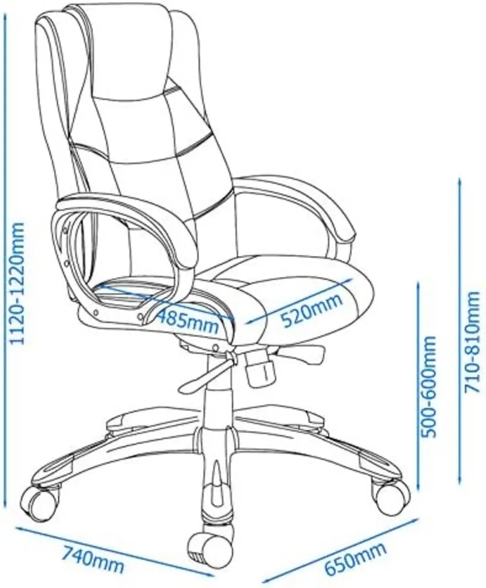 Alphason DOREL Premium Executive Office Chair BLK - Image 2