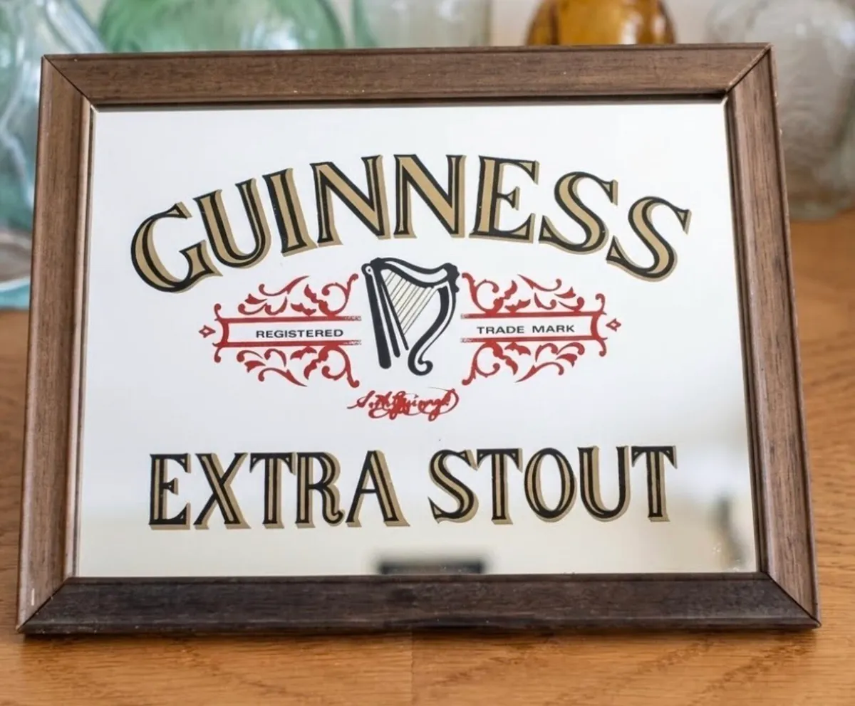 Vintage Guinness advertising mirror - Image 2
