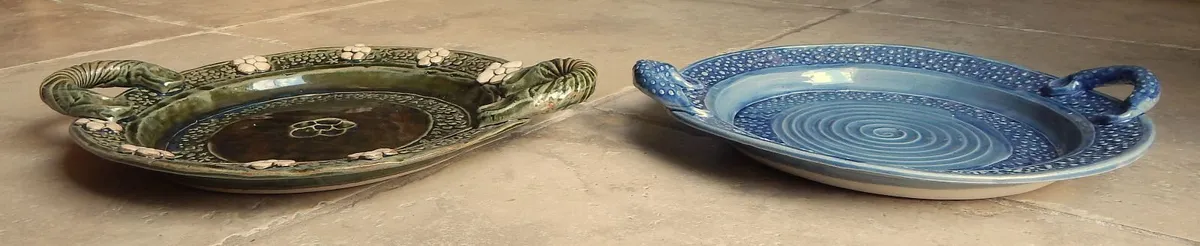 2 Handmade Ceramic Serving Platters - Image 2