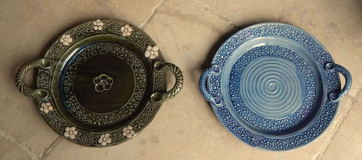 2 Handmade Ceramic Serving Platters - Image 3