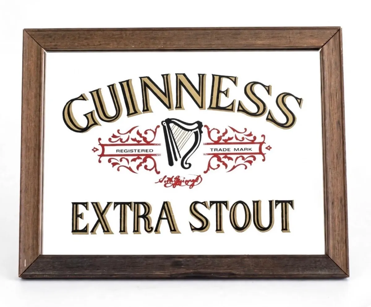Vintage Guinness advertising mirror - Image 1