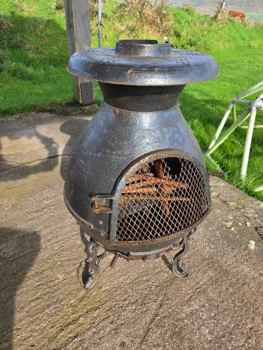Vintage Style Metal Chiminea - Kerry - Image 1