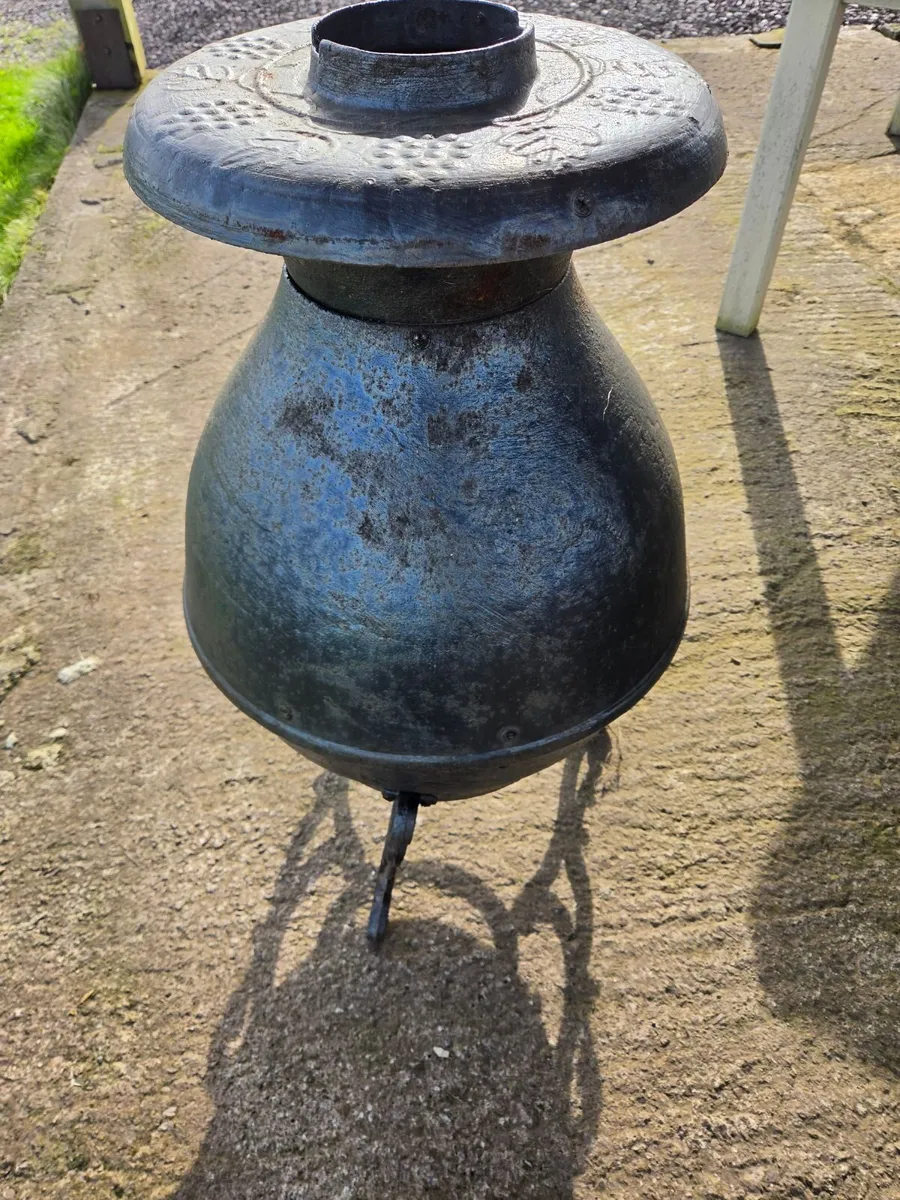 Vintage Style Metal Chiminea - Kerry - Image 2