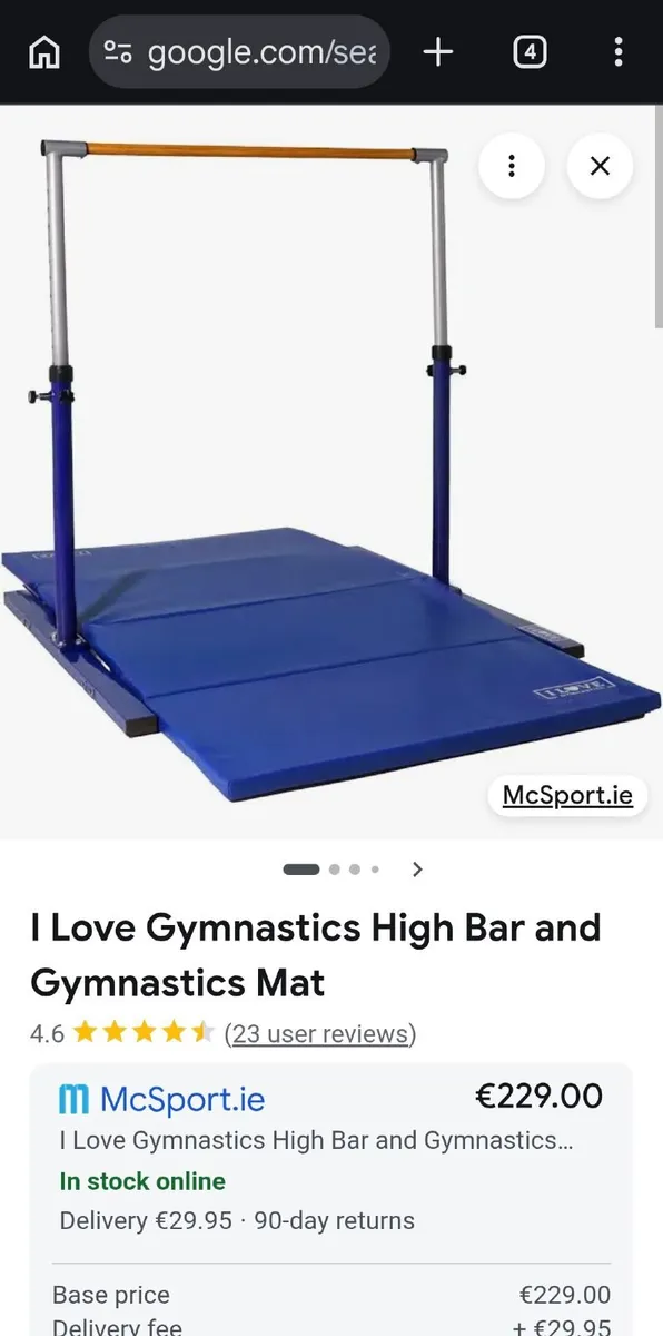 Gymnastics Bar and Mat
