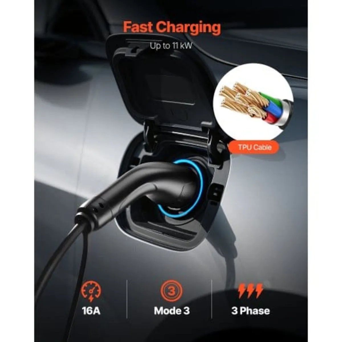EV Charger Extension Cable, 16Amp 10 m Max 11 kW E - Image 2