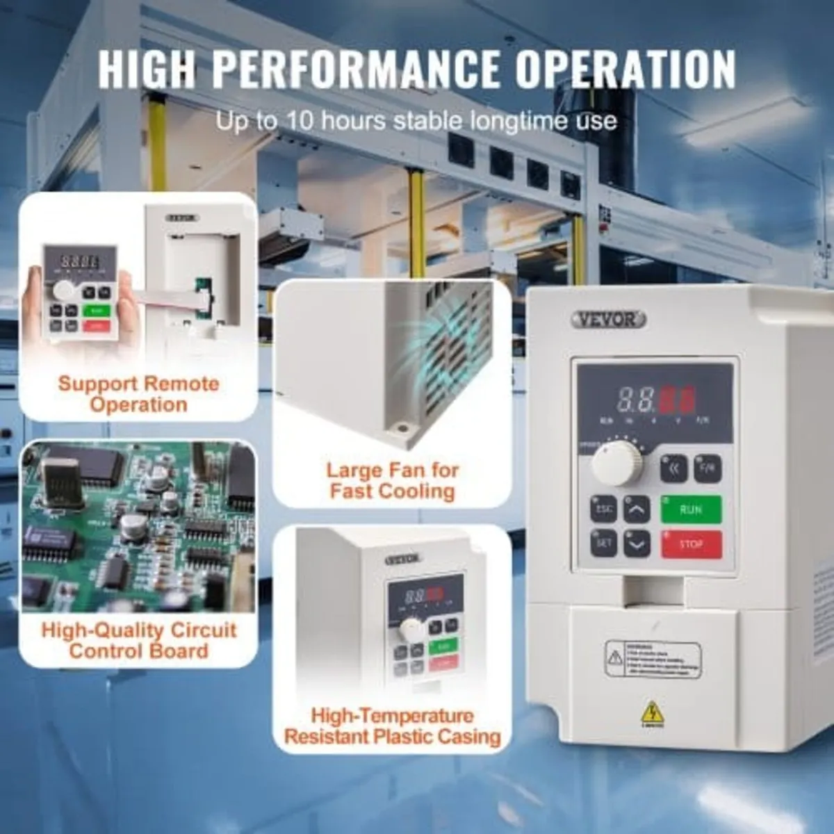 VFD 4HP, 3KW, 14A, 1 or 3 Phase AC 220V Input to 3 - Image 2