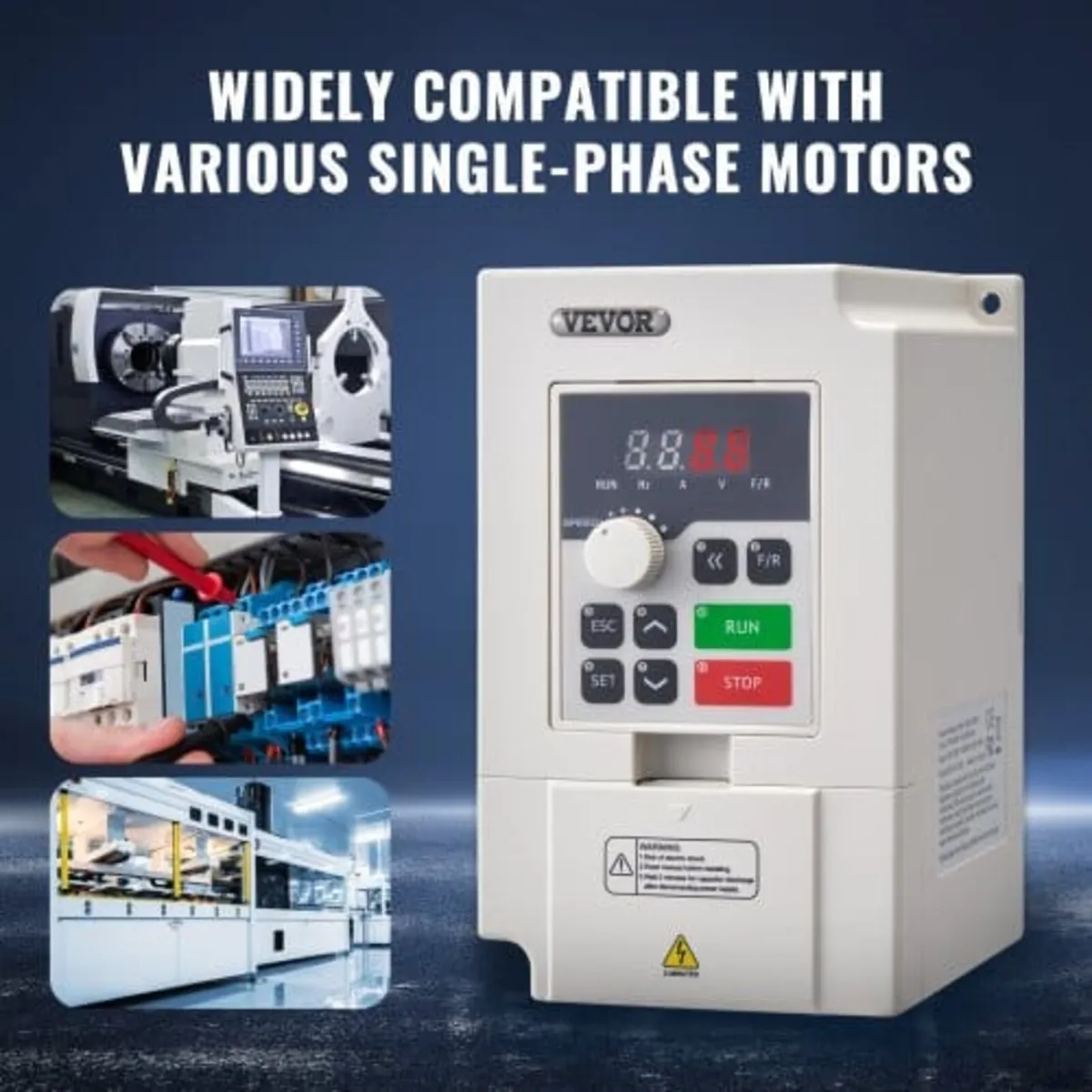 VFD 4HP, 3KW, 14A, 1 or 3 Phase AC 220V Input to 3 - Image 4