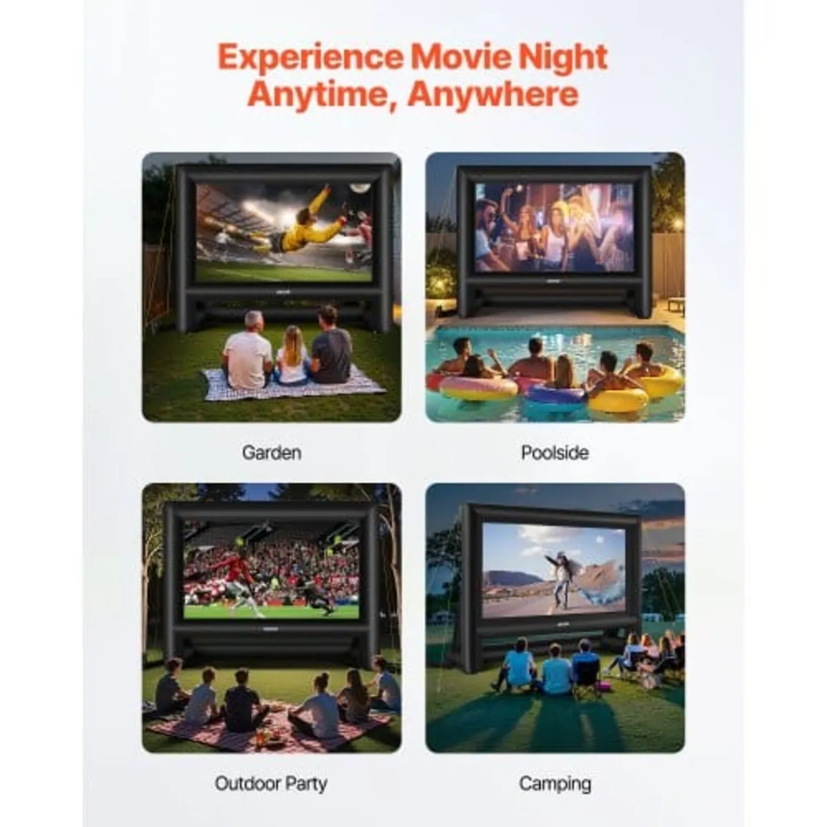 20 ft Inflatable Movie Screen, 600D Washable Infla - Image 4