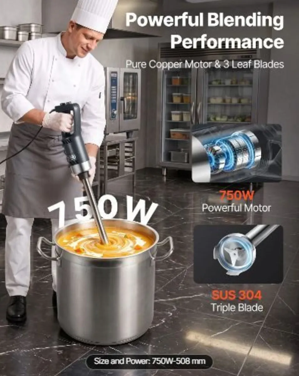 Commercial Immersion Blender, 750 Watt - Image 2