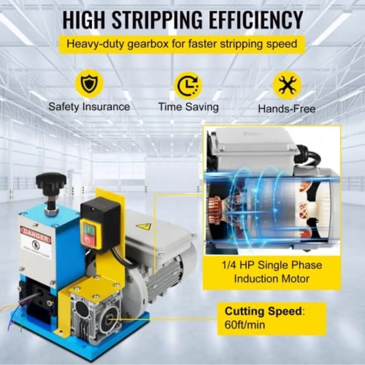 Electric Wire Stripping Machine Φ1.5mm~Φ25mm Porta - Image 3