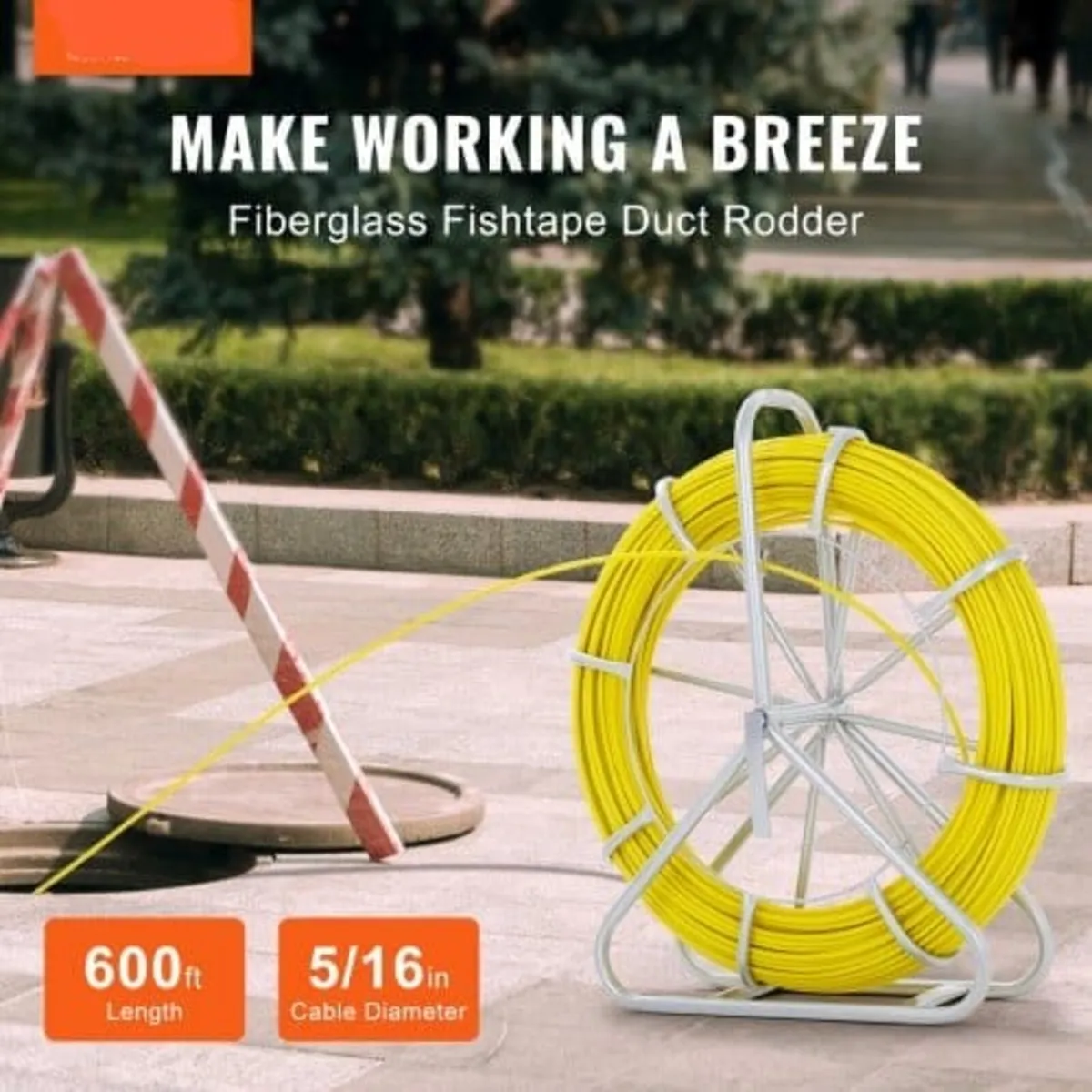 Fish Tape Fiberglass, 183 m, 0.8 cm, Duct Rodder F - Image 4
