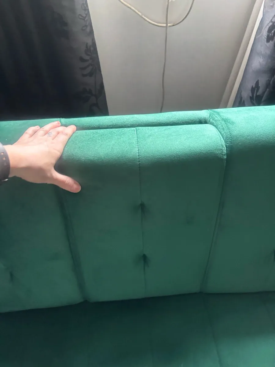 Tudor Green Velvet Sofa Bed - Image 4