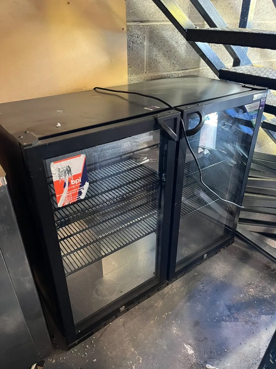 Glass door fridge
