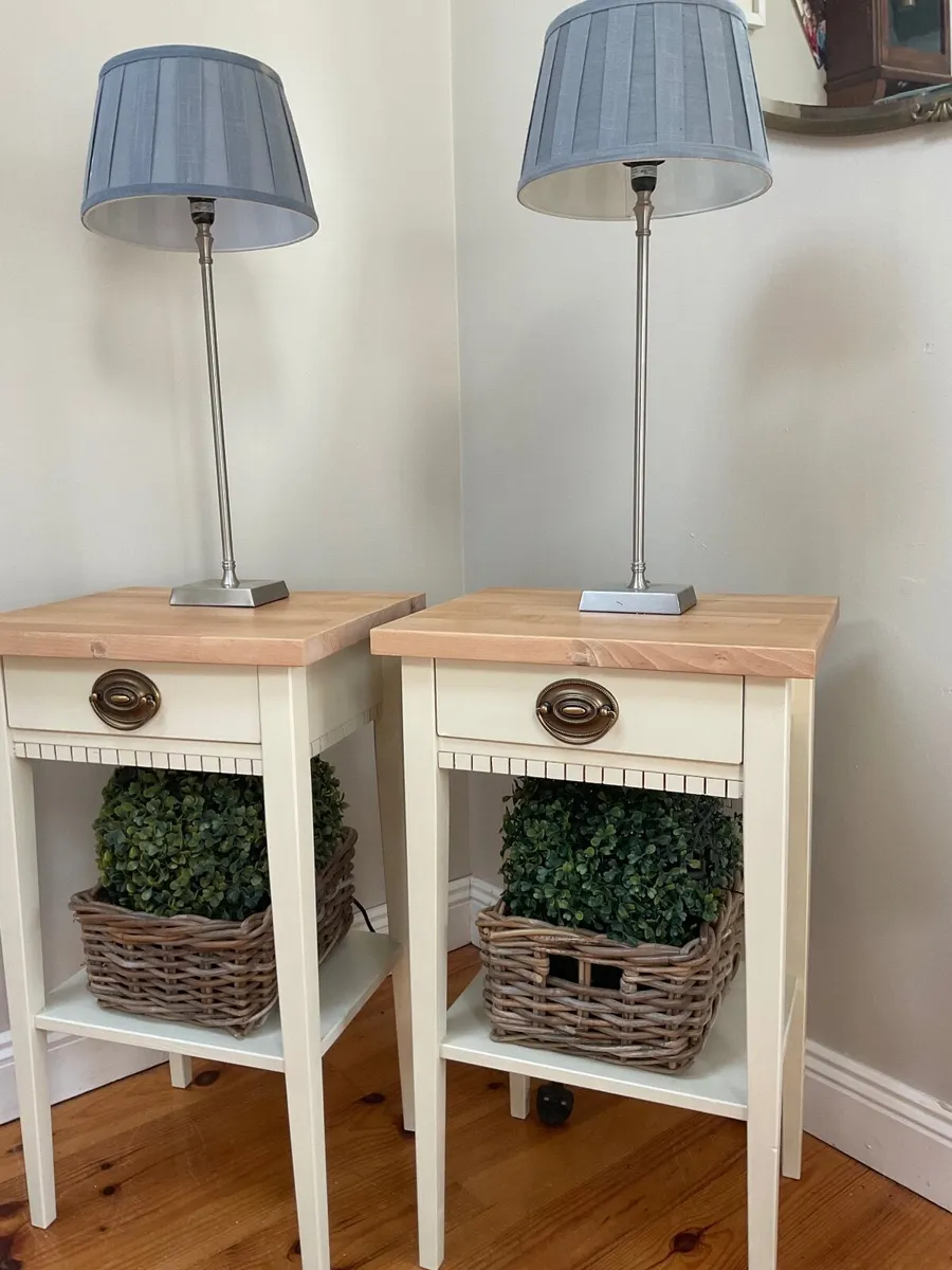 Pair of reworked lamp tables / lockers - Image 4