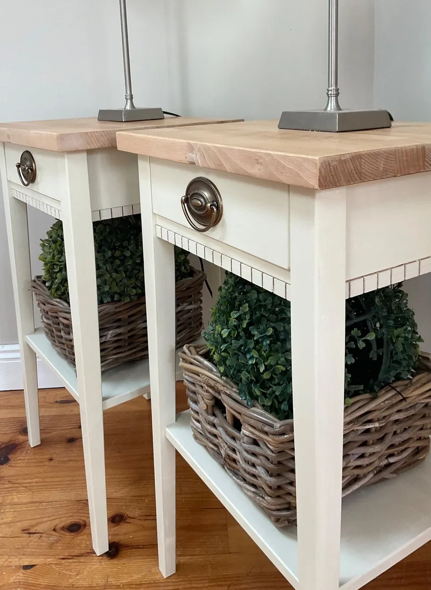 Pair of reworked lamp tables / lockers - Image 2