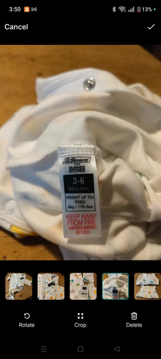 Dunnes Stores baby sleepsuit features an all-over - Image 4