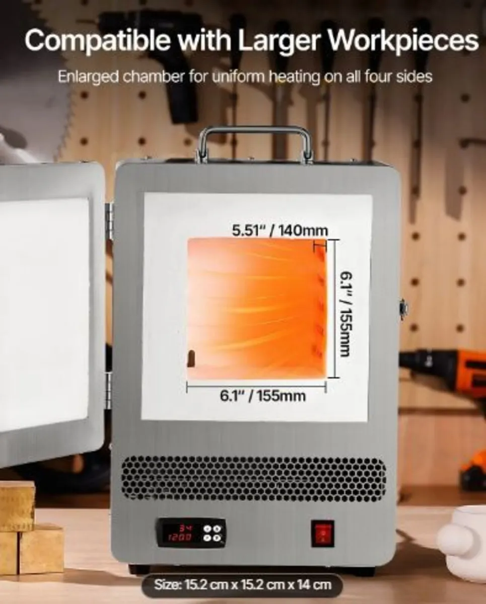 Tabletop Kiln Melter, 1500W Powerful Electric - Image 2