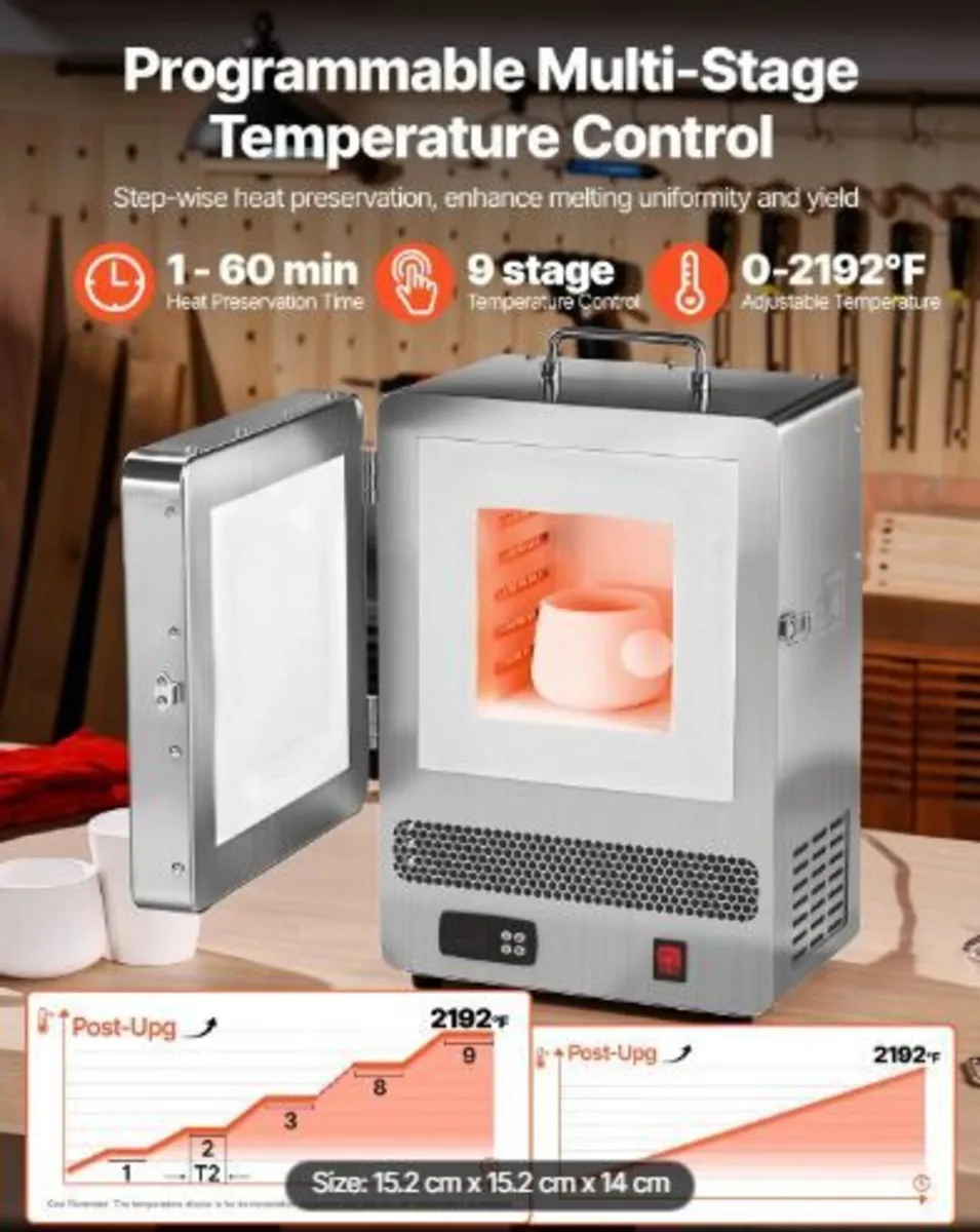 Tabletop Kiln Melter, 1500W Powerful Electric - Image 4