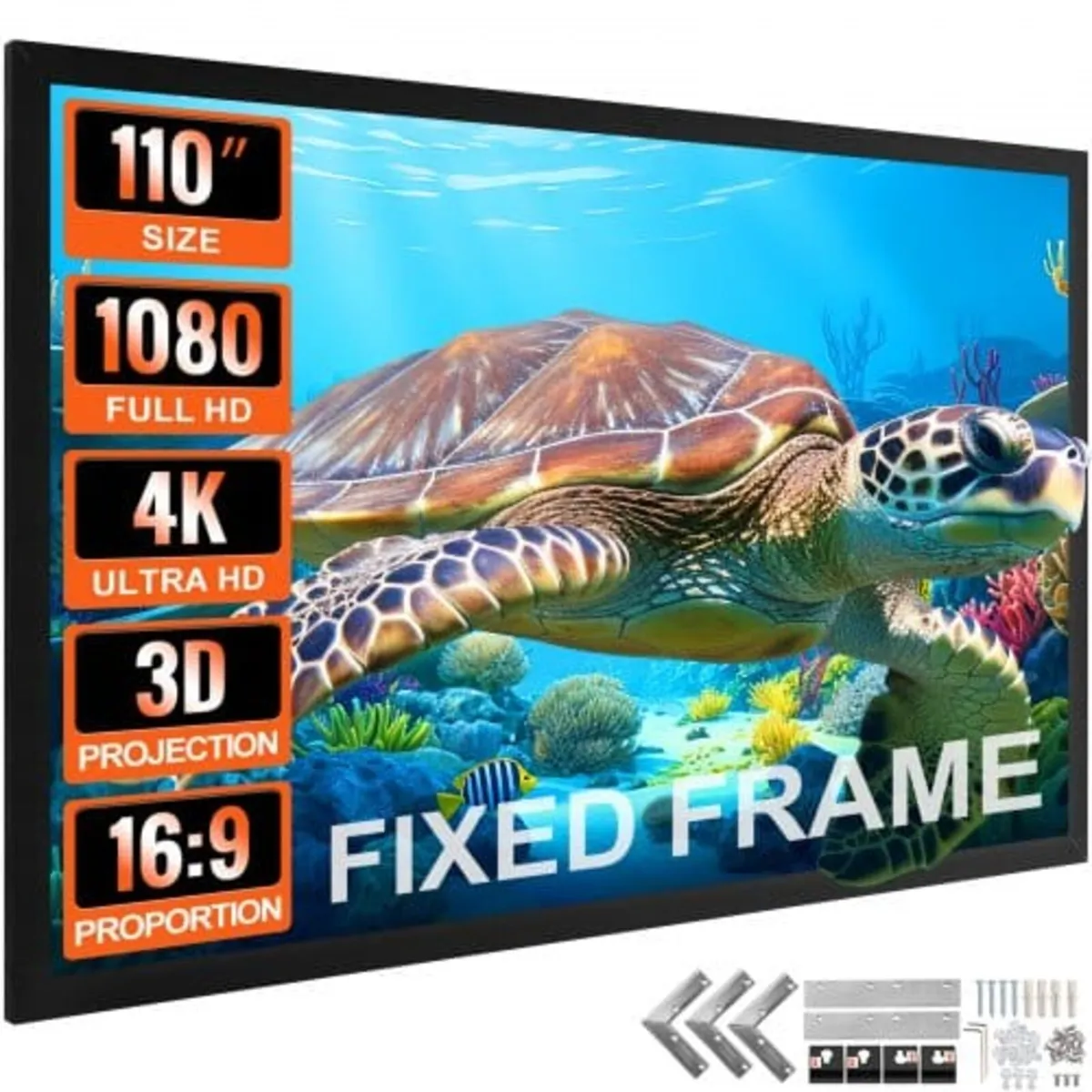 110Inch Diagonal Projector Screen 16:9 4K HD Proje - Image 1