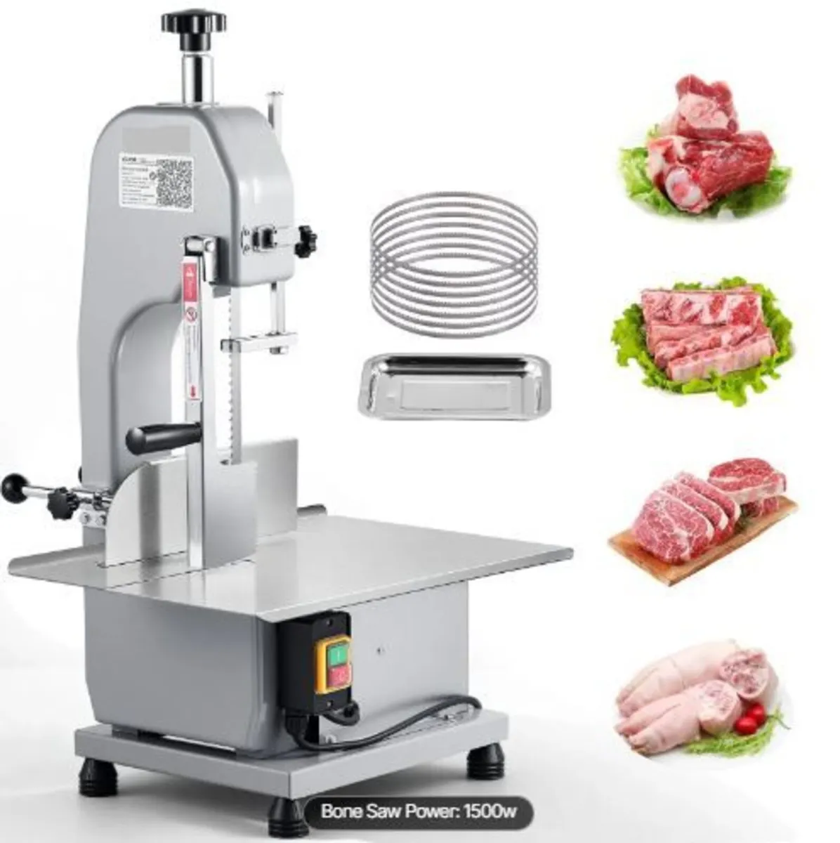 Commercial Electric Meat Bandsaw, 1500W - Image 1