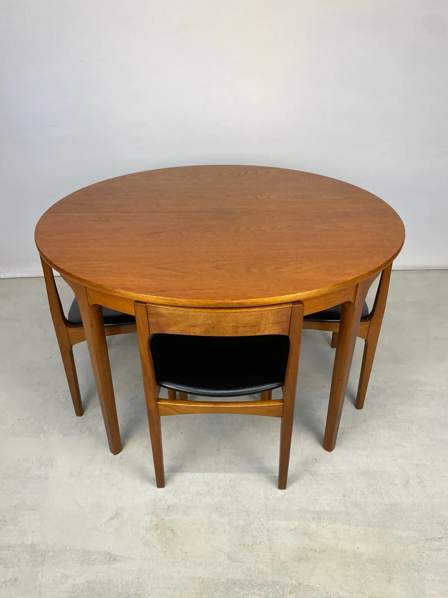 Nathan Mid Century Roundette Table & Chairs - Image 4