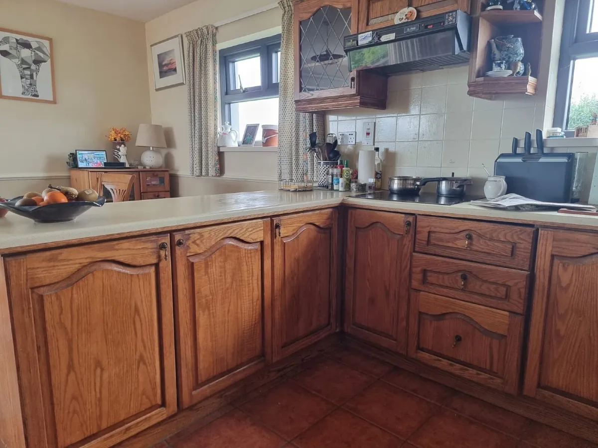 Solid Oak Kitchen Units - Image 1