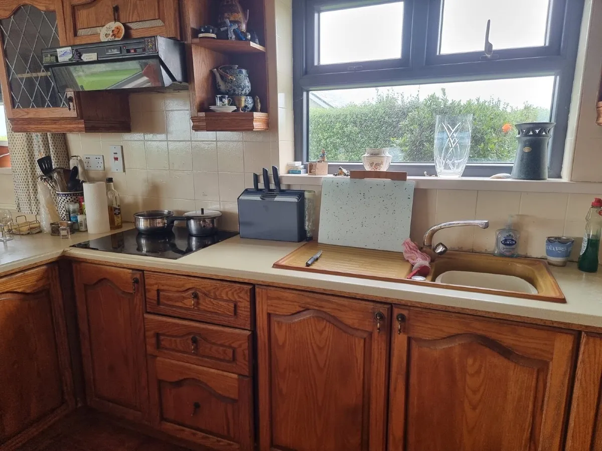 Solid Oak Kitchen Units - Image 2