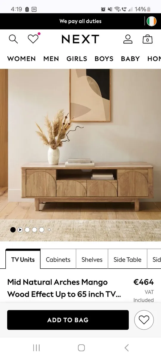 Gorgeous TV unit in perfect condition - Image 1