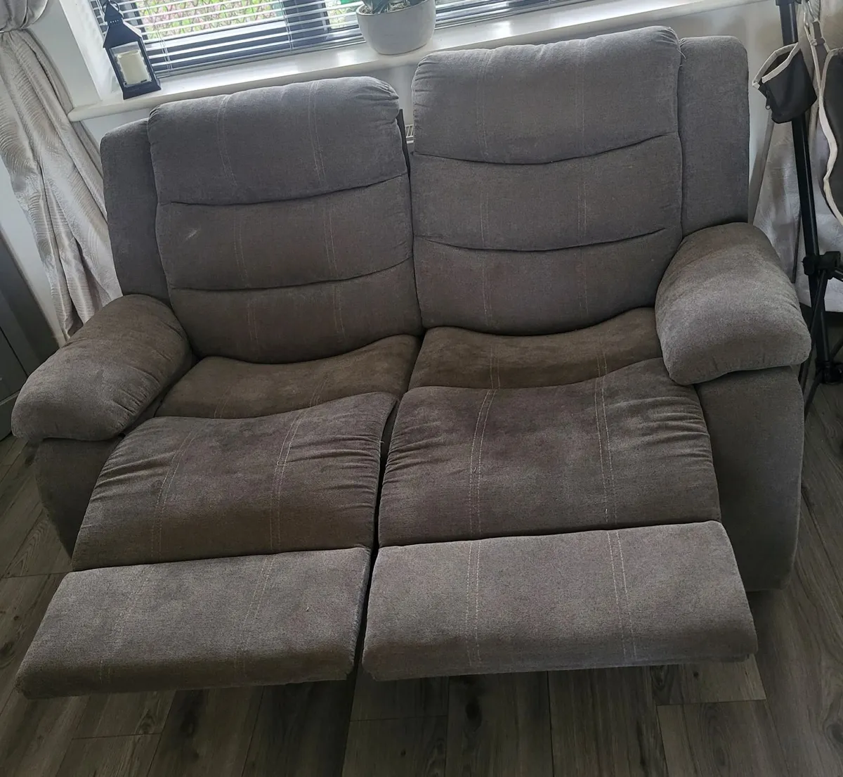 Recliner 3 & 2 seater couches - dark grey - Image 3